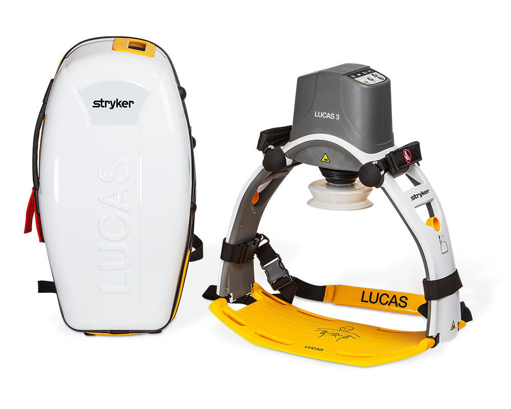ReCertified Stryker LUCAS 3 Chest Compression System with battery and hard carrying case