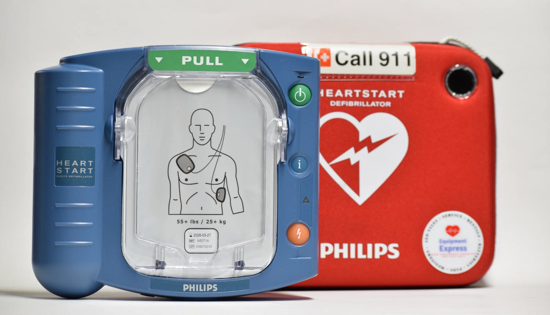 Photo of Philips HeartStart OnSite AED device which is considered one of the best AEDs from a highly-trusted AED Brand