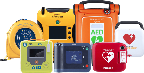 Collection of AEDs. 