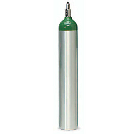 Dynarex 36390-T M24 Size E Aluminum Oxygen Cylinder, Toggle Valve, 4.6 L