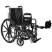 Dynarex 10228 DynaRide Series 2 Wheelchair, 20 x 16 in, Detachable Full Arms & Swing-Away Footrests