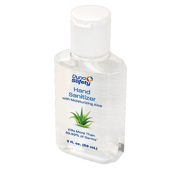 Dynarex 1428 Hand Sanitizer with Moisturizing Aloe, 2 oz. Square Bottle