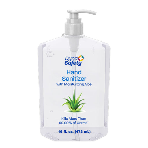 Dynarex 1432 Hand Sanitizer with Moisturizing Aloe, 16 oz. Square Pump