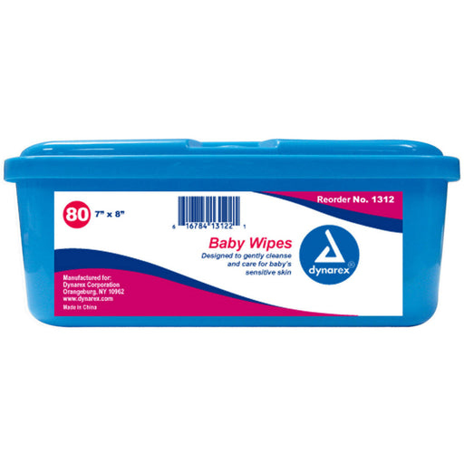 Dynarex 1312 Hugs of Love Baby Wipes Scented with aloe, 7" x 8"