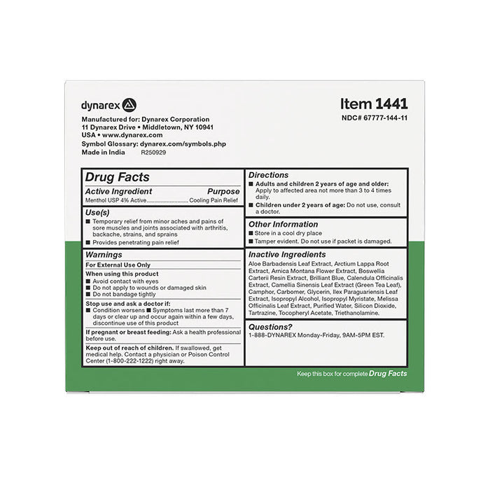 Dynarex 1441 X-Treme Freeze, 3 mL Packet