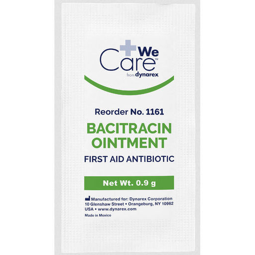 Dynarex 1161 Bacitracin Ointment USP, 0.9 g Foil Packet