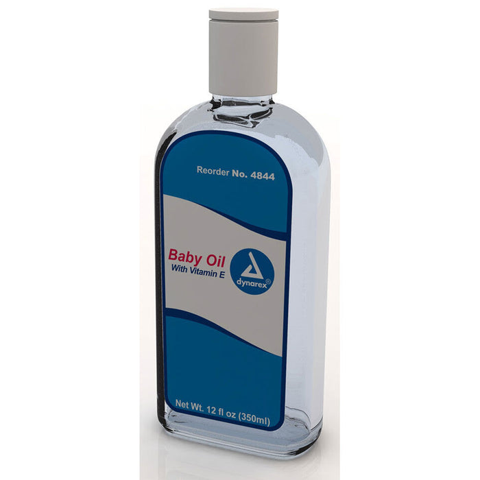 Dynarex 4844 Baby Oil, 12 fl. oz. (350 mL) Bottle