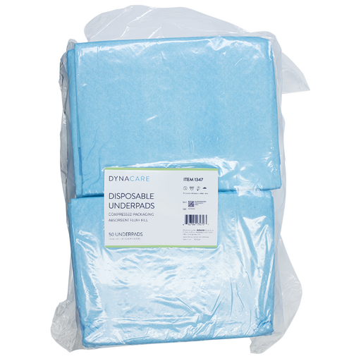 Dynarex 1347 Disposable Underpads w/ Polymer, 30" x 30" (105 g)
