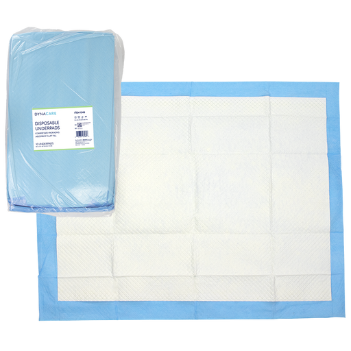 Dynarex 1348 Disposable Underpads w/ Polymer, 30" x 36" (90g)