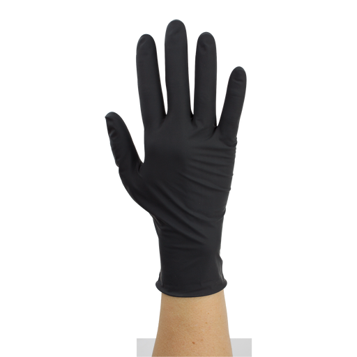 Dynarex 2321 Black Arrow Latex Exam Gloves, Small, Powder-Free