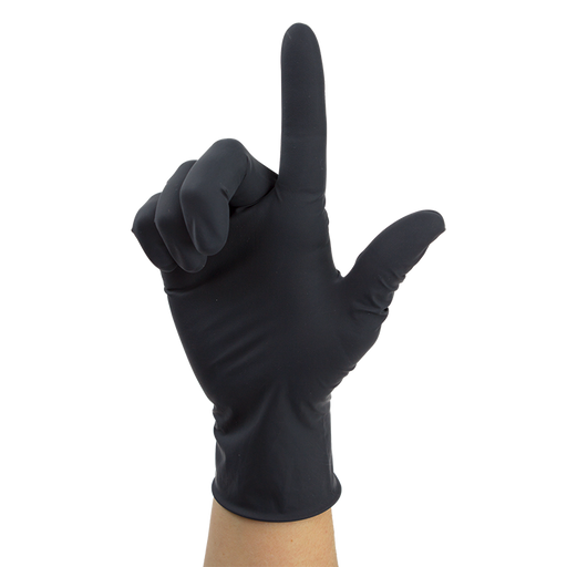 Dynarex 2322 Black Arrow Latex Exam Gloves, Medium, Powder-Free