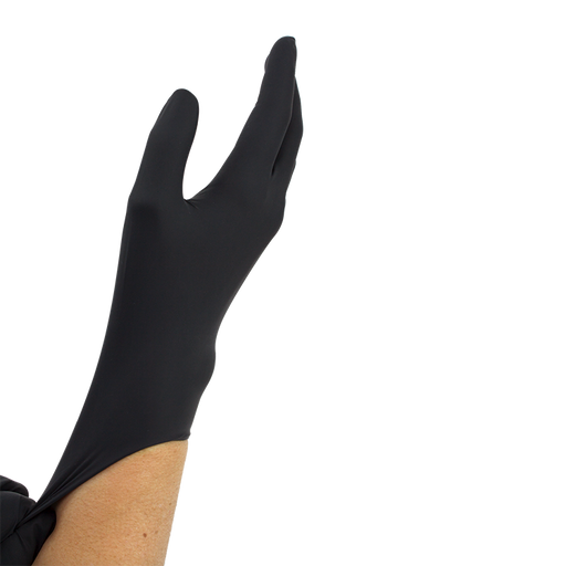 Dynarex 2323 Black Arrow Latex Exam Gloves, Large, Powder-Free