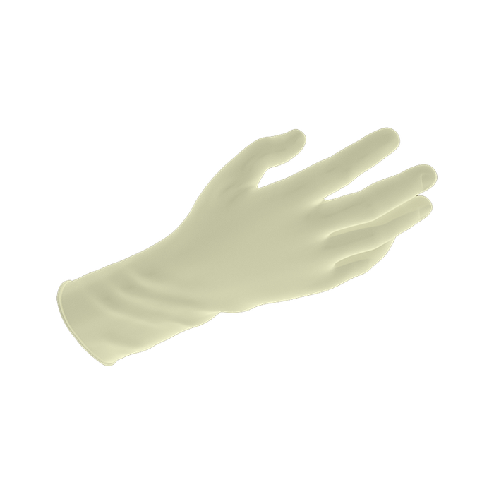 Dynarex 2337 Safe-Touch Latex Exam Gloves, Medium, Powder-Free