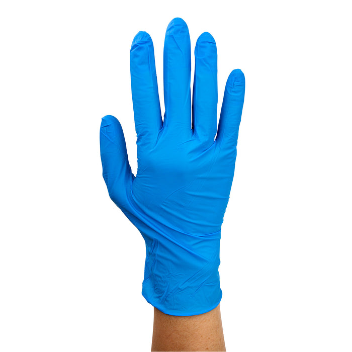 Dynarex Safe-Touch Blue Nitrile Exam Gloves, Small product image