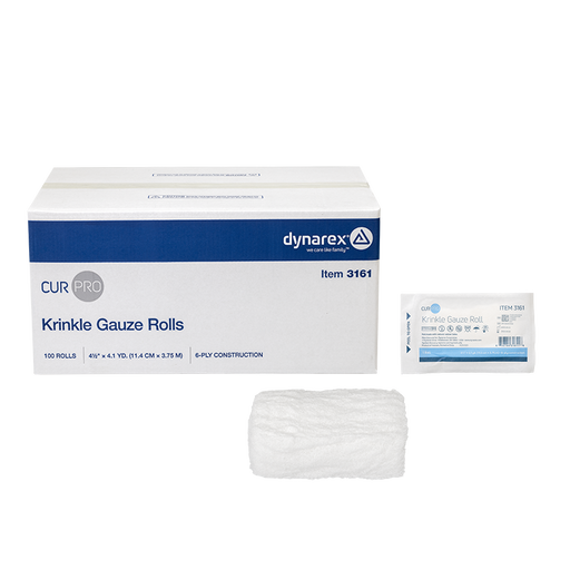 Dynarex 3161 Krinkle Gauze Roll - Sterile, 4.5" x 4.1 yd