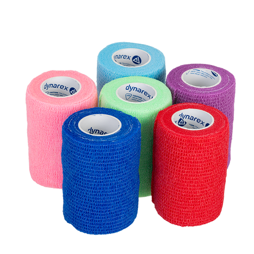 Dynarex 3183 Sensi Wrap, Self-Adherent, 3" x 5 yd Assorted (4/color)