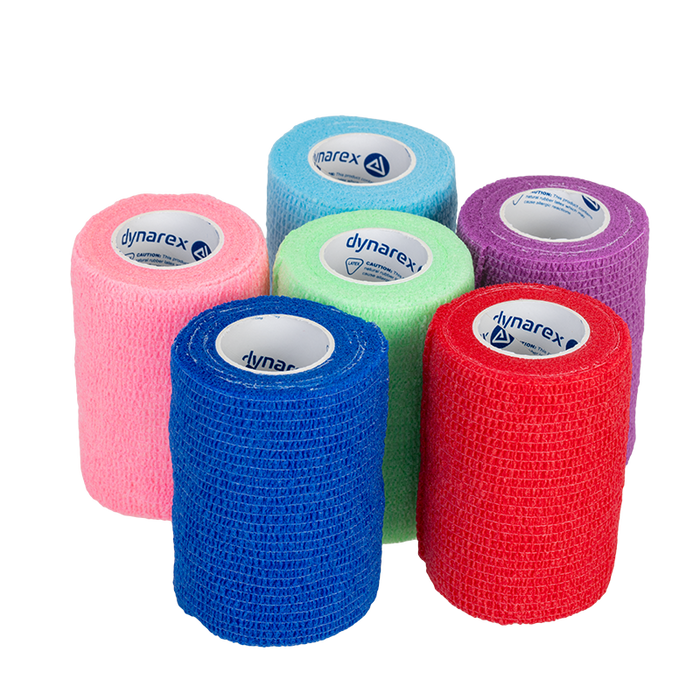Dynarex 3183 Sensi Wrap, Self-Adherent, 3" x 5 yd Assorted (4/color)