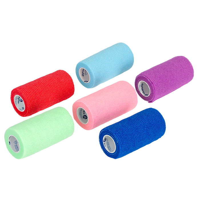 Dynarex 3184 Sensi Wrap, Self-Adherent, 4" x 5 yd Assorted (3/color)