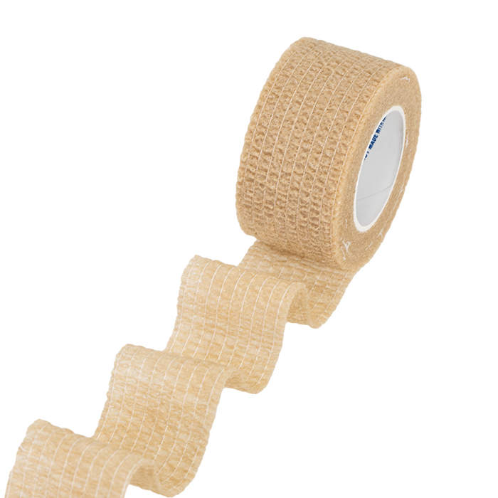 Dynarex 3187 Sensi Wrap, Self-Adherent - Latex Free, 1" x 5 yd Tan