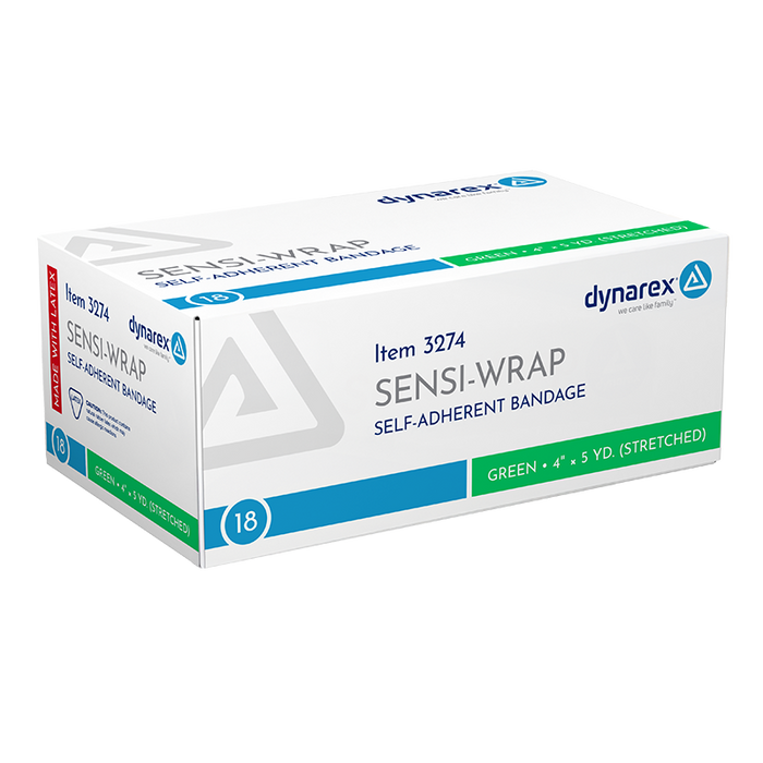 Dynarex 3273 Sensi Wrap, Self-Adherent, 3" x 5 yd Green