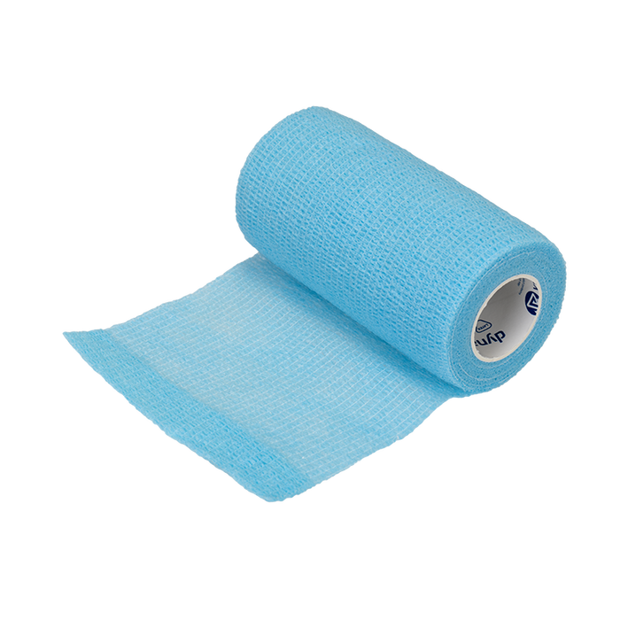 Dynarex 3304 Sensi Wrap, Self-Adherent, 4" x 5 yd Light Blue