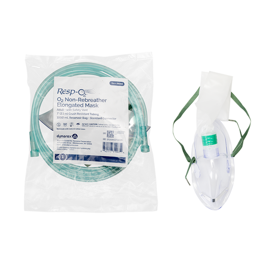 Dynarex Adult Non-Rebreather Masks with 7 ft Tubing product image