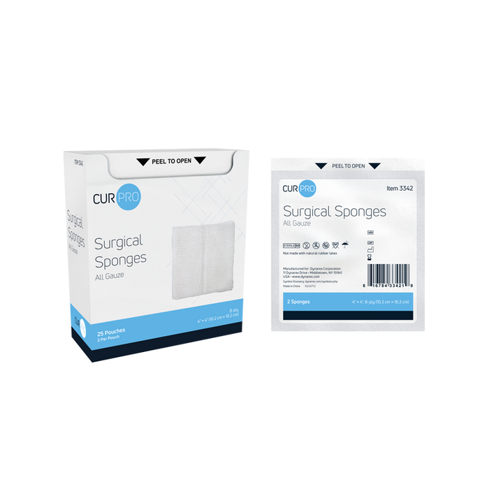 Dynarex Sterile Surgical Gauze Sponges, 4 x 4 in, 8-Ply product image