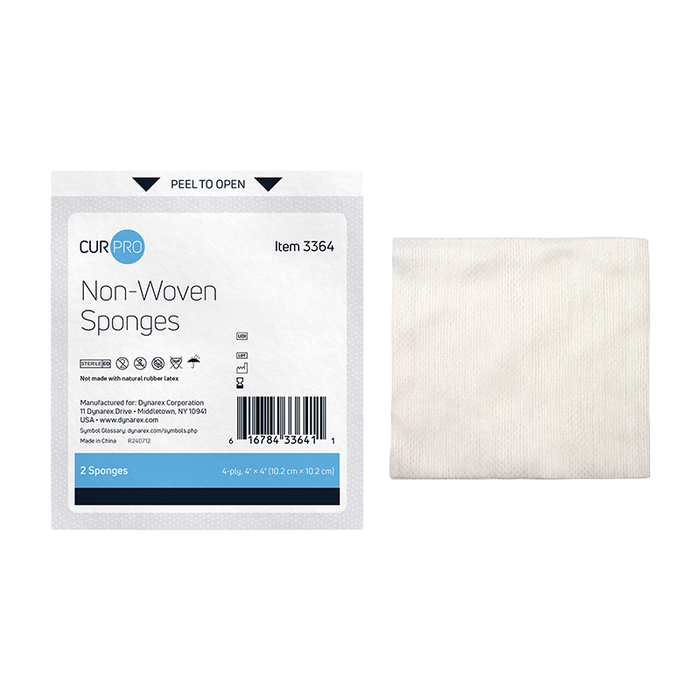 Dynarex Sterile Non-Woven Sponges, 4 x 4 in, 4-Ply product image