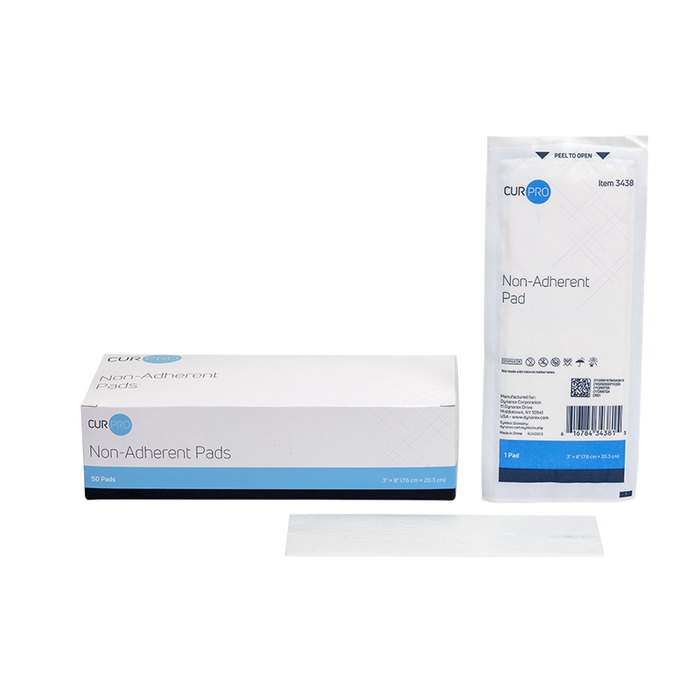 Dynarex 3438 Non-Adherent Pads - Sterile, 3" x 8"