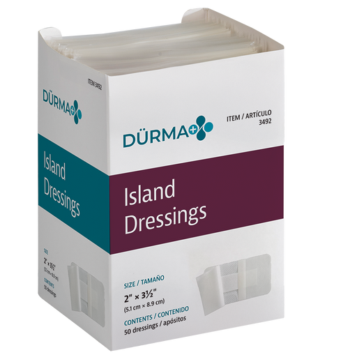 Dynarex 3492 Island Dressing Sterile (Individually Bagged), 2" x 3.5"