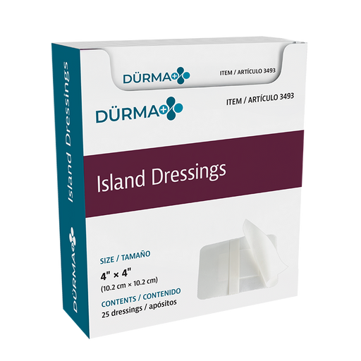 Dynarex 3493 Island Dressing Sterile, 4" x 4"