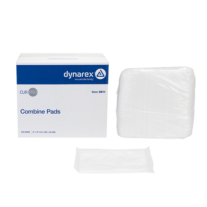 Dynarex 3501 Combine Pads 1/pouch - Sterile, 5" x 9"
