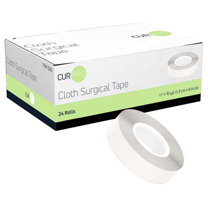 Dynarex 3561 Cloth Surgical Tape, 1/2" x 10 yd