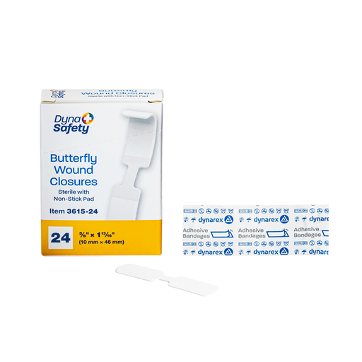 Dynarex 3615 Butterfly Wound Closure - Sterile, 3/8" x 1 13/16"