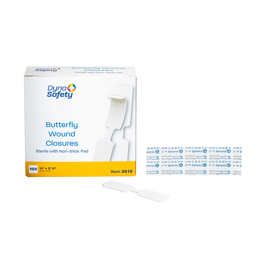 Dynarex 3616 Butterfly Wound Closure - Sterile, 1/2" x 2 3/4"