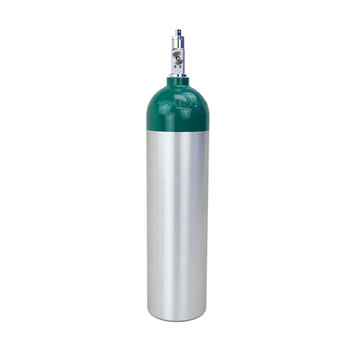 Dynarex 36394 M15 Size D Aluminum Oxygen Cylinder, CGA870 Post Valve