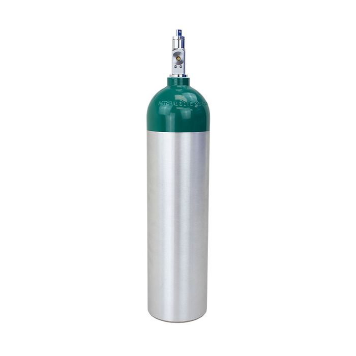 Dynarex 36394 M15 Size D Aluminum Oxygen Cylinder, CGA870 Post Valve