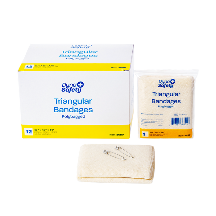 Dynarex 3680 Triangular Bandages, 40" x 40" x 56"