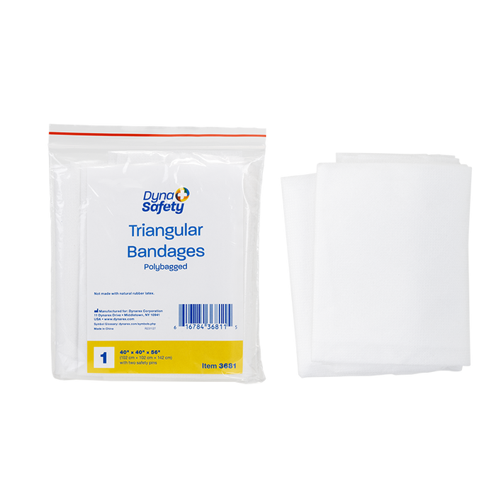 Dynarex 3681 Triangular Bandage - Non-Woven, 40" x 40" x 56"