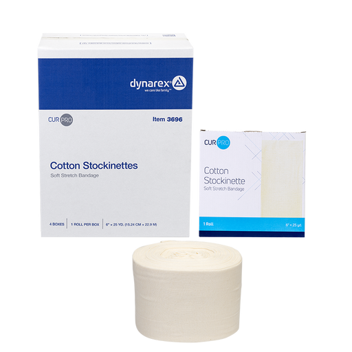 Dynarex 3696 Cotton Stockinette, 6" x 25 yd