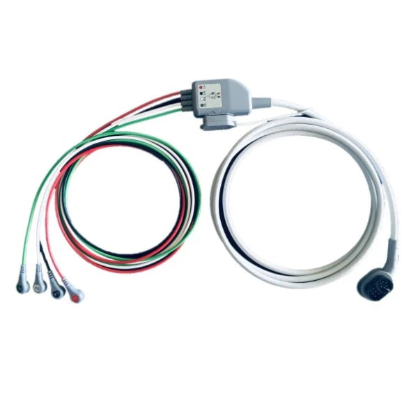Zoll 8300-0803-01 Compatible 4 Lead ECG Trunk Cable