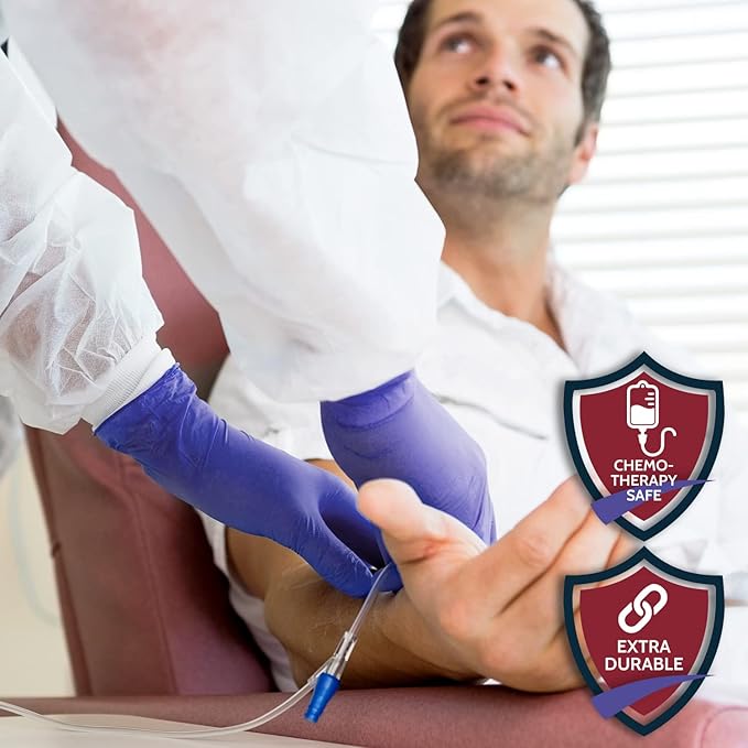 ChemoShield 4Mil Nitrile Medical Exam Gloves – Powder-Free – 1,000/Case (10 Boxes of 100)