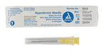 Dynarex 6964 Hypodermic Needle - Non-Toxic, 20G, 1" Needle