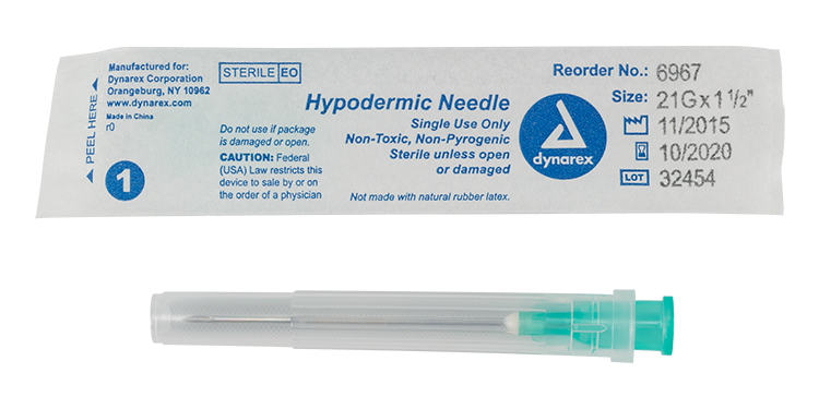 Dynarex Hypodermic Needles, 21G x 1.5 in product image
