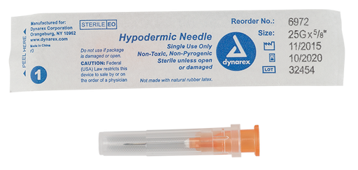 Dynarex Hypodermic Needles, 25G x 5/8 in product image