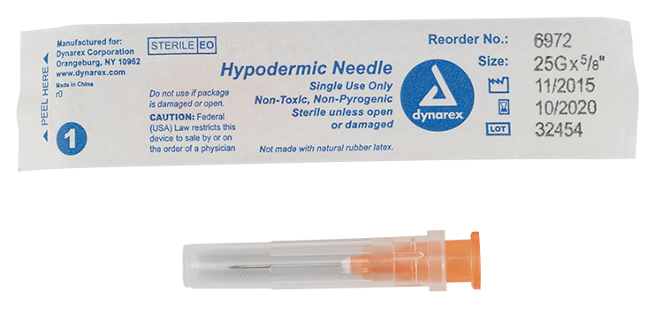 Dynarex Hypodermic Needles, 25G x 5/8 in product image
