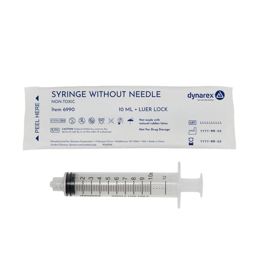 Dynarex Luer-Lock Syringes without Needles, 10 cc product image