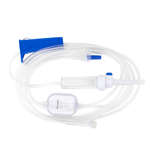 Dynarex 7048 IV Administration Set - 20 Drop, 100", 1 Injection Site w/0.2µm
