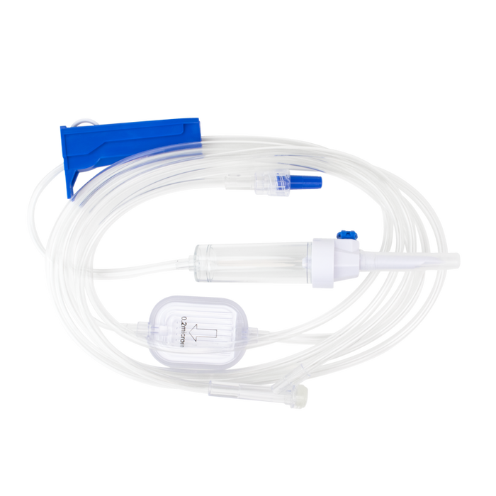 Dynarex 7048 IV Administration Set - 20 Drop, 100", 1 Injection Site w/0.2µm