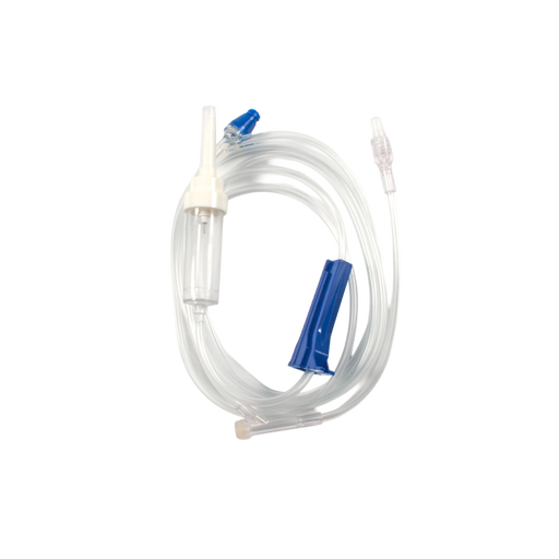 Dynarex 7051 IV Administration Set - 60 Drop, 83", 1 Needleless Port, 1 Inje